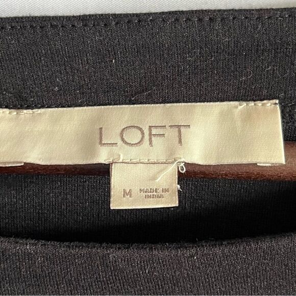 Women's Loft Black & White Long Sleeve Top - Picture 3 of 6